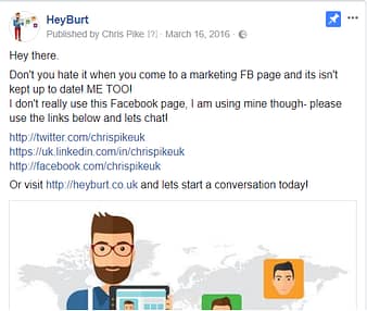 What social media platforms should I use? - HeyBurt Facebook Pinned Post